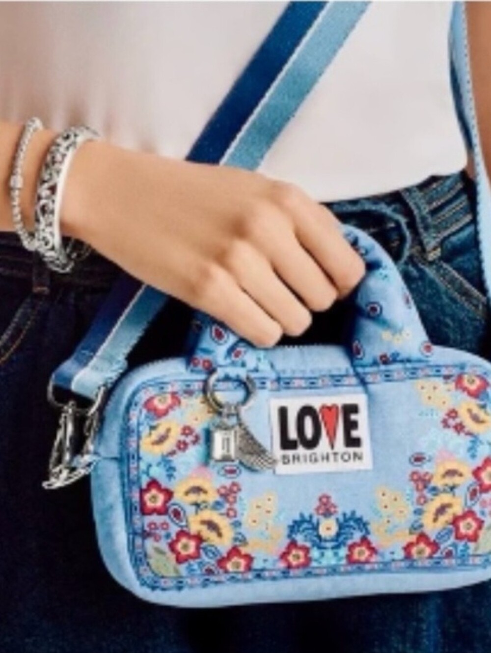 Brighton LOVE Blue Crossbody Bag